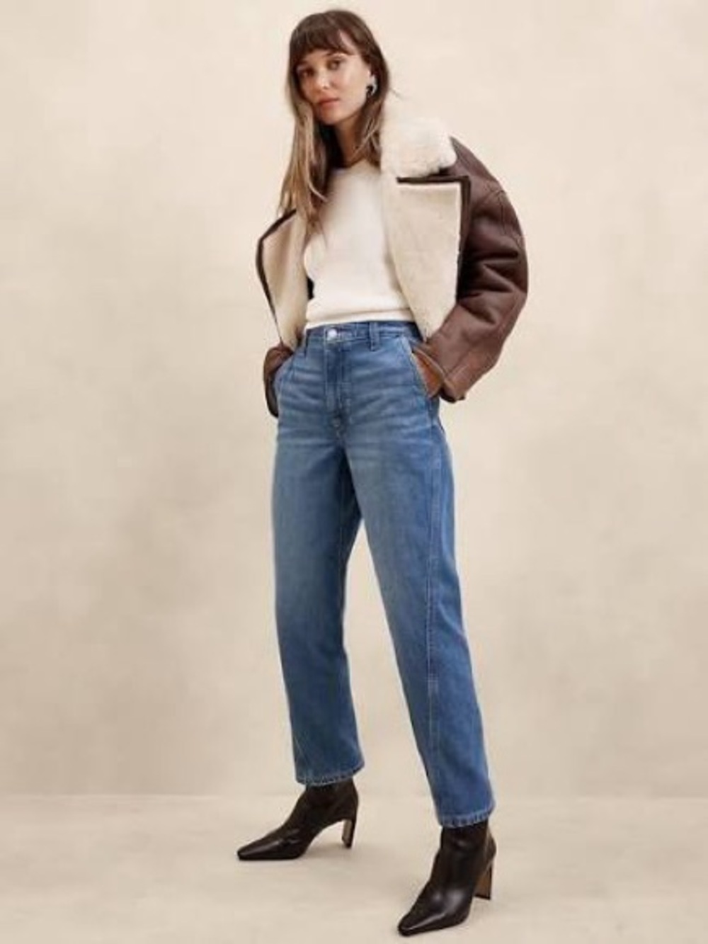 Banana Republic - Luxe Barrel Jeans High Rise Ankle Length
